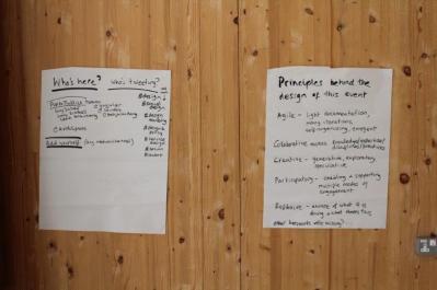 Our principles for the workshop: Agile; Participatory; Collaborative; Creative; Reflexive